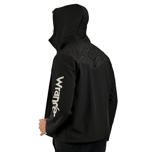 WRANGLER Chamarra negra Outdoor para Caballero con Capucha.